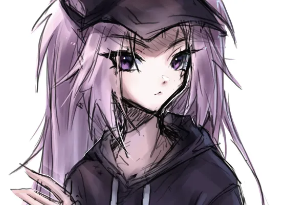 YCH  Fast Sketch в кепочке с ушками